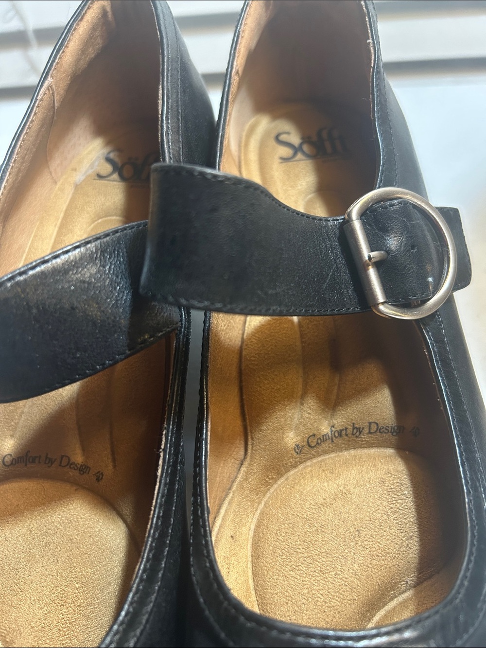 Sofft Black Mary Jane Pumps with Buckle Strap - Picture 3 of 11